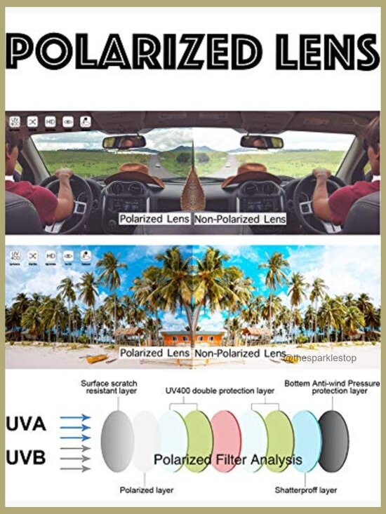 Polarized Cat Eye Sunglasses with UV Protection and Gift Box main image 4